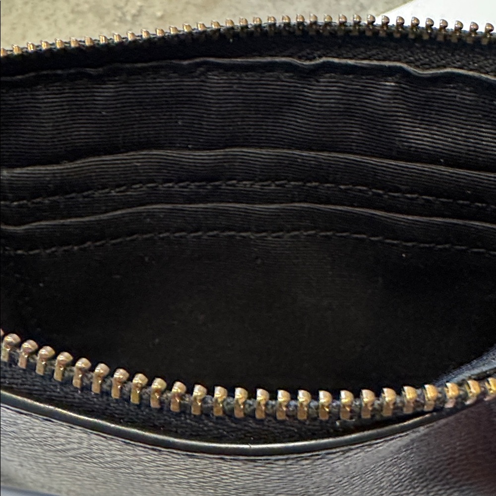 EUC Coach Midnight Black Wristlet with Gold Accents - Picture 7 of 10